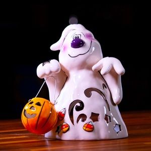 Hocus Pocus Ghost Tealight Candle Holder Candy Cane Pumpkin